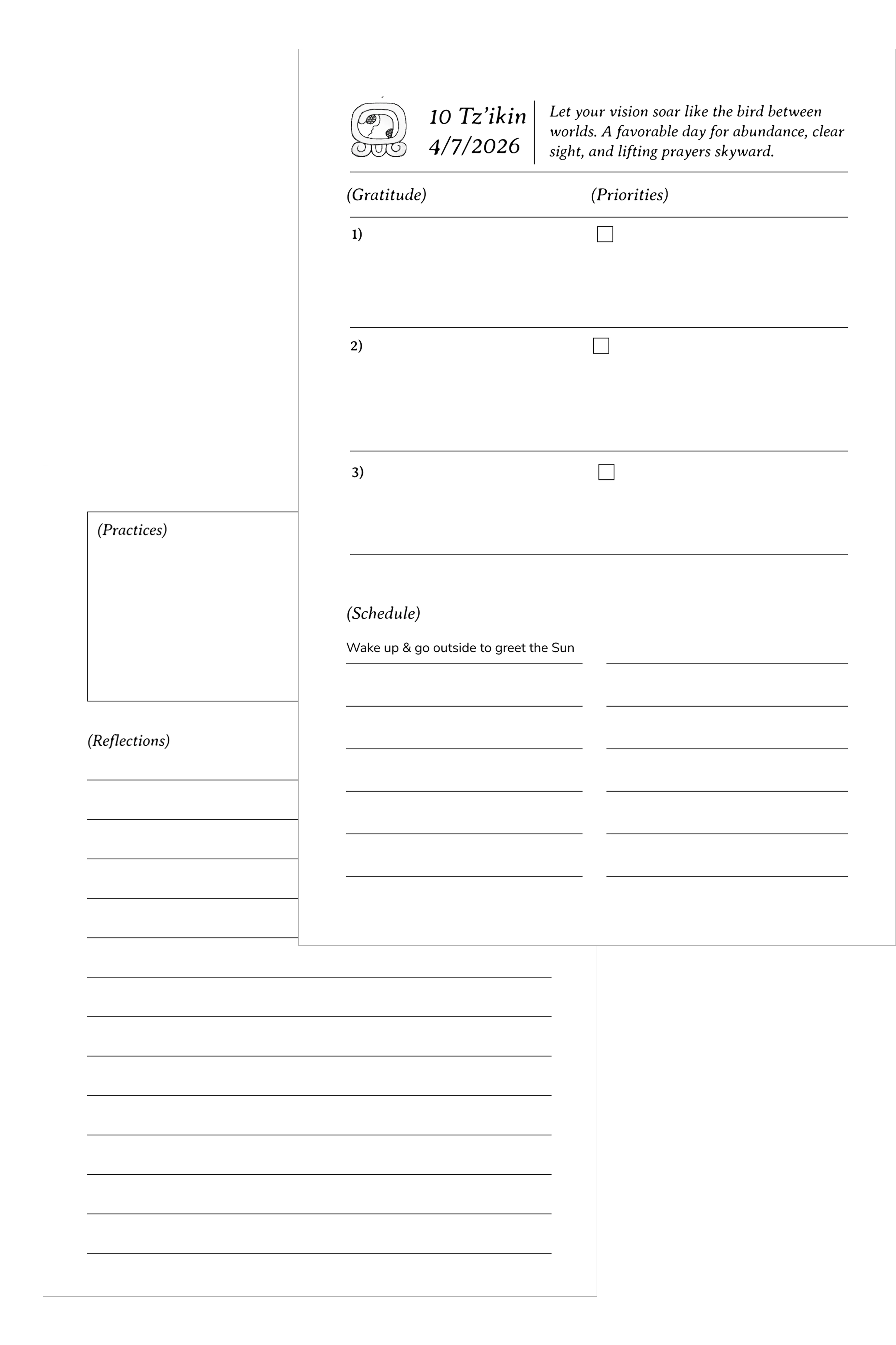 Daily Intention Setting